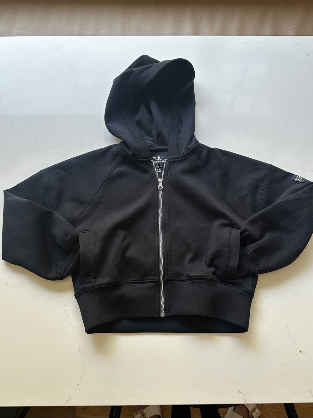 abercrombie kids YPB Black Zip-Up Hoodie